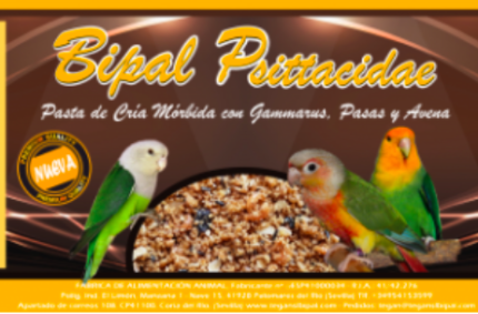 PASTA DE CRÍA PARA AGAPORNIS NINFAS Y LOROS BIPAL PSITTACIDAE