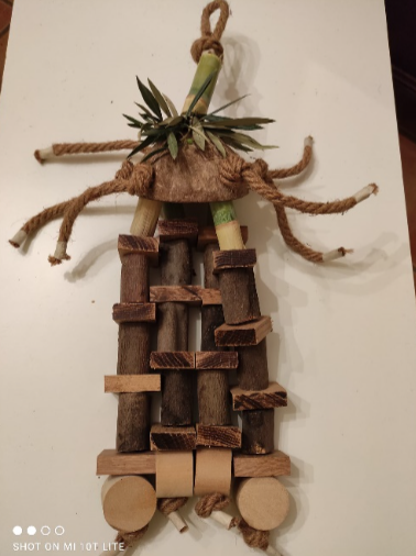 JUGUETE PARA LOROS PULPO DE COCO